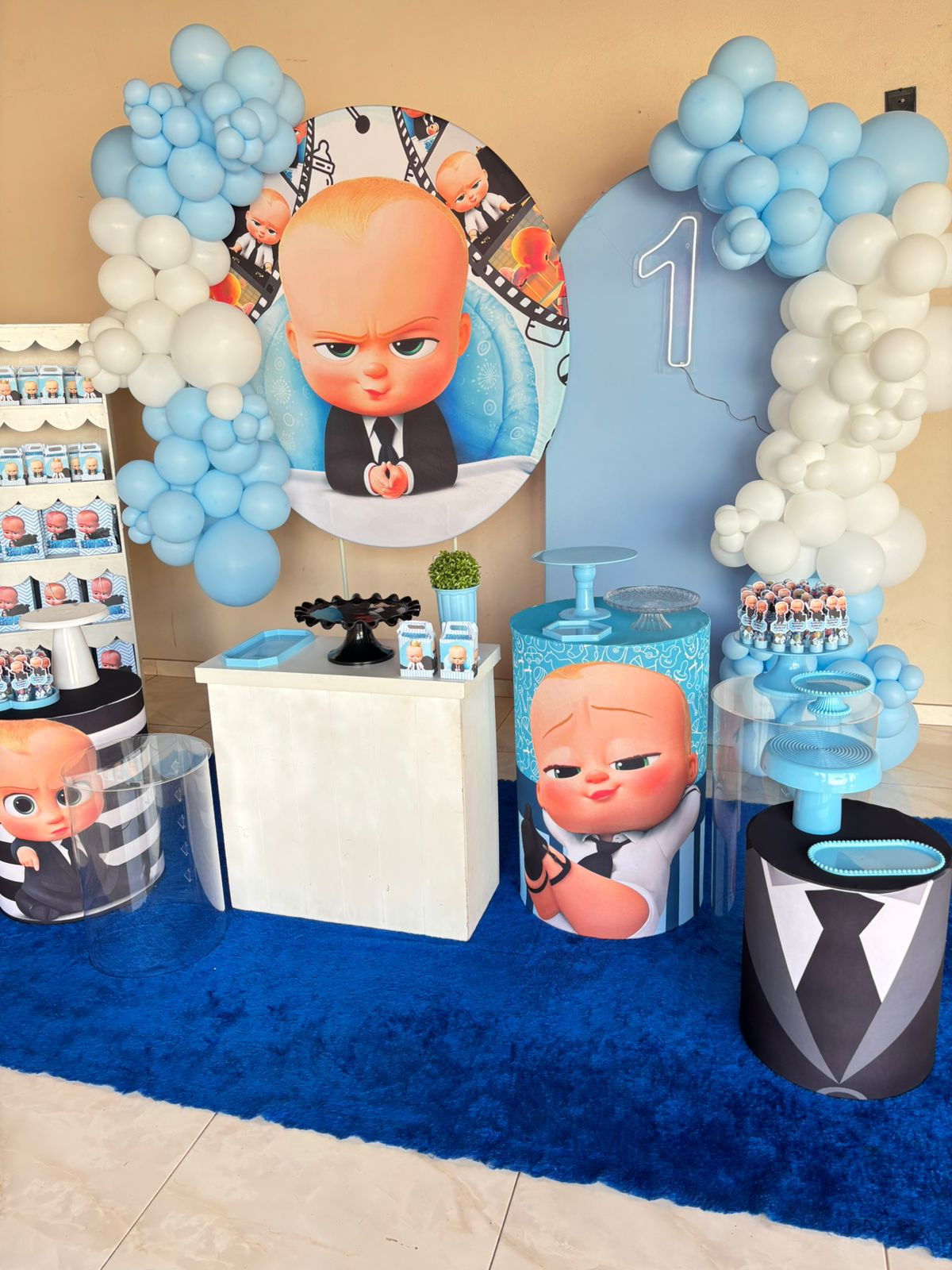 Decoração infantil masculina do Poderoso Chefinho em azul
